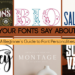Font type examples